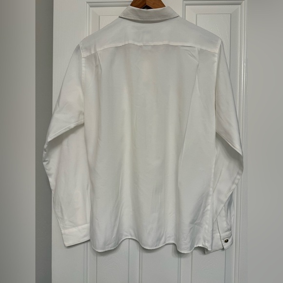 Pendleton Women’s Vintage White Long Sleeve  w/ Crest Embroidery 80s/90s sz 12 - Picture 2 of 5